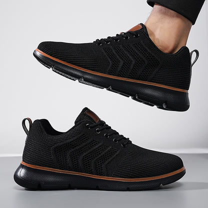 Sports Shoes For Men Fashion Lace-up Mesh Sneakers Casual  Flying Woven Walking Sports Shoes For Men