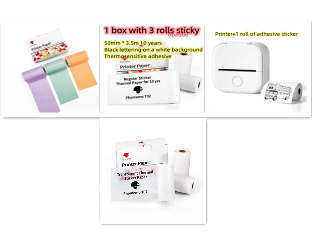 Portable Mini Thermal Label Printer Home Photo Printer Bluetooth-compatible Mini