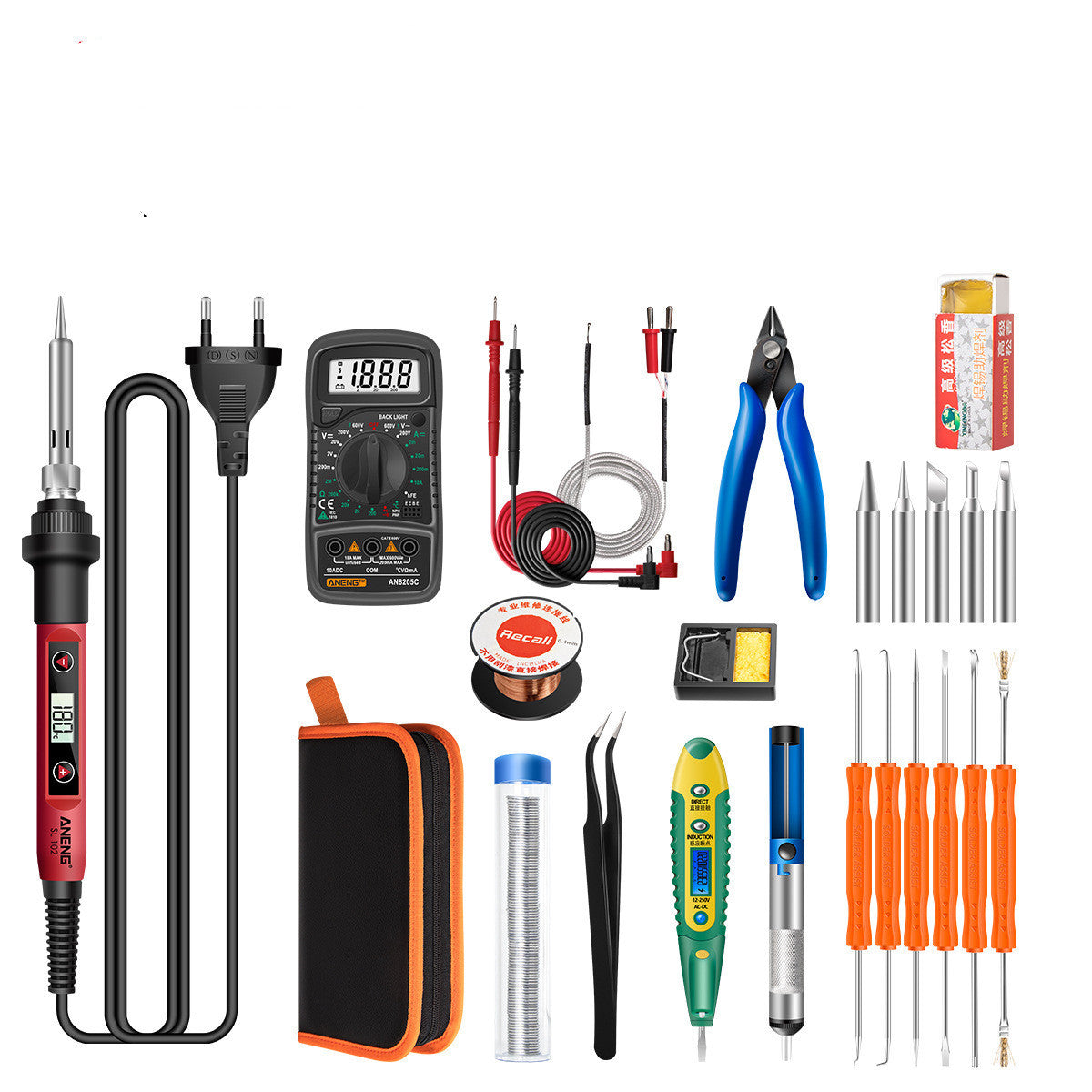 Constant Temperature Electric Soldering Iron Set Adjustable Temperature 60W Digital Display Internal Heat Welding - sumet.shop