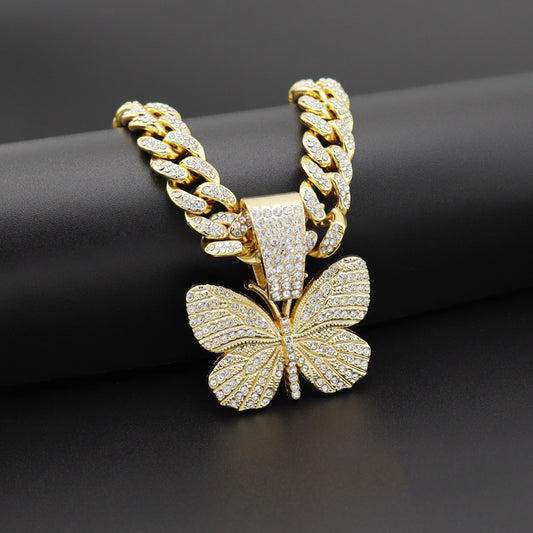 Butterfly Necklace Full Of Diamonds