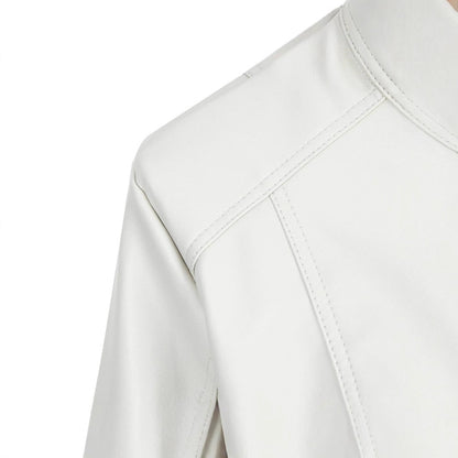 Plus-size Womens Slim-fit Stand-up Collar Jacket