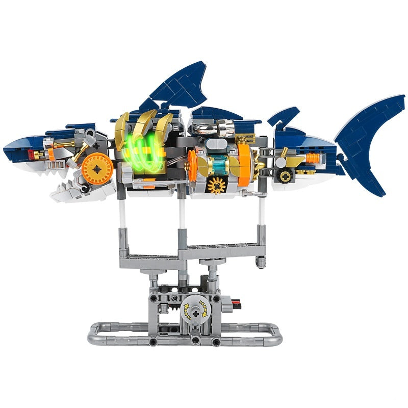 Building Blocks Small Particle Building Blocks Mechanical Shark Assembling Toys