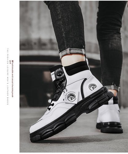 High top Boots Men's Casual Trend High Top British Style Martin Boots