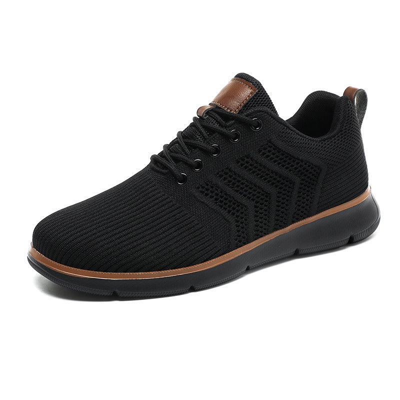 Sports Shoes For Men Fashion Lace-up Mesh Sneakers Casual  Flying Woven Walking Sports Shoes For Men