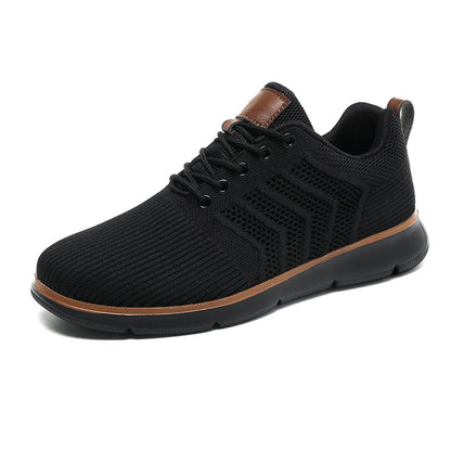 Sports Shoes For Men Fashion Lace-up Mesh Sneakers Casual  Flying Woven Walking Sports Shoes For Men