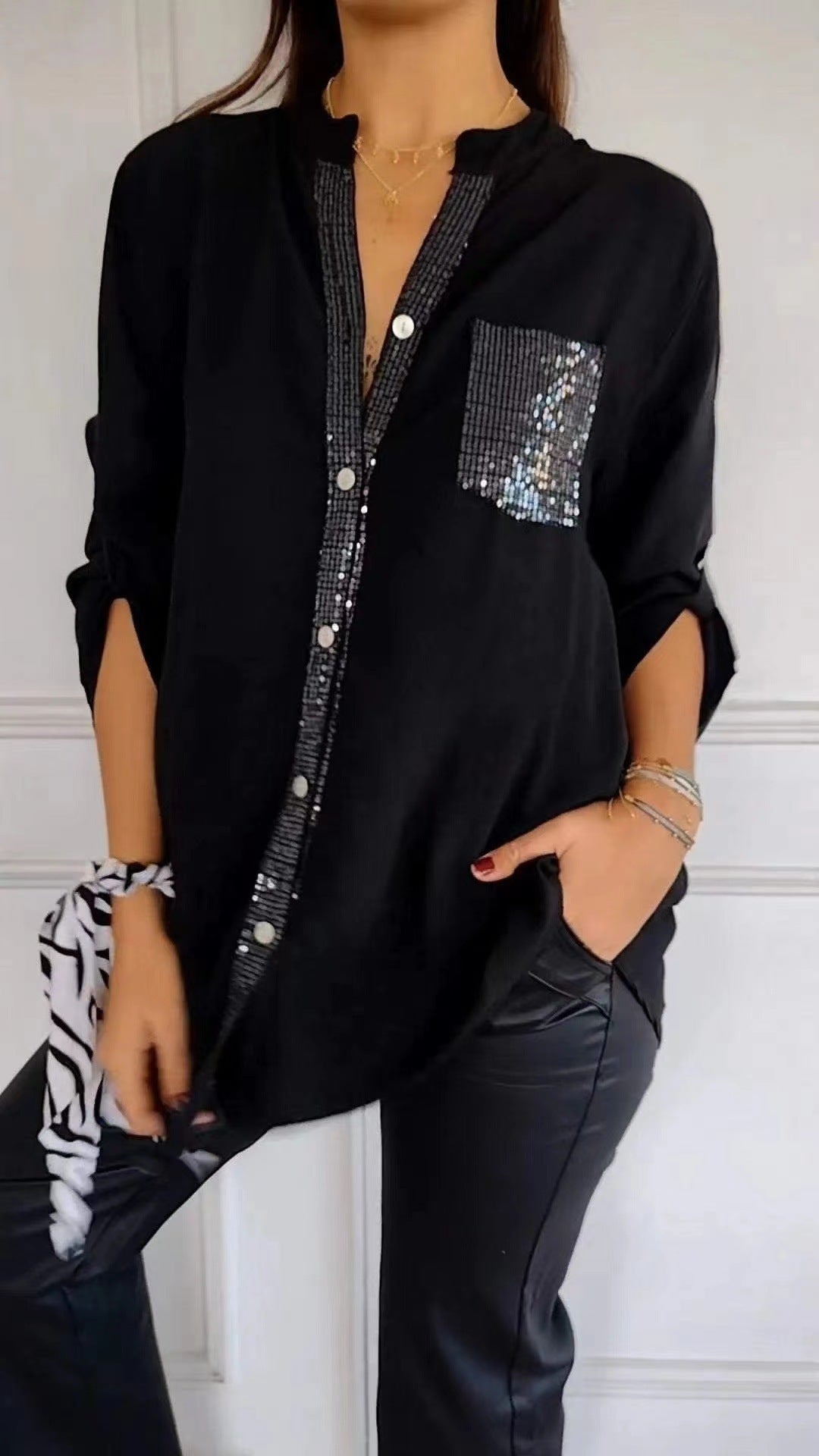Long-sleeve Casual Shirt Commute Style Women's Summer Long-sleeve Casual Fashion Shirt