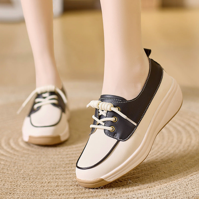 Comfortable Bottom Soft Surface Breathable White Shoes