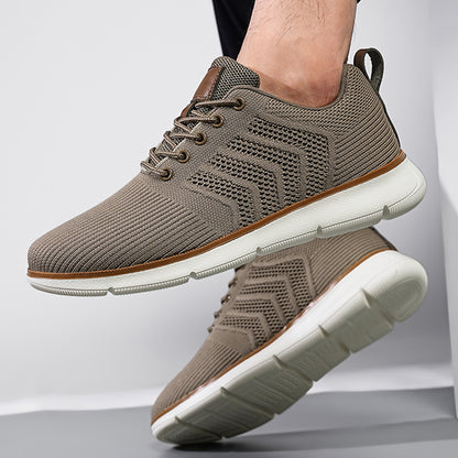 Sports Shoes For Men Fashion Lace-up Mesh Sneakers Casual  Flying Woven Walking Sports Shoes For Men