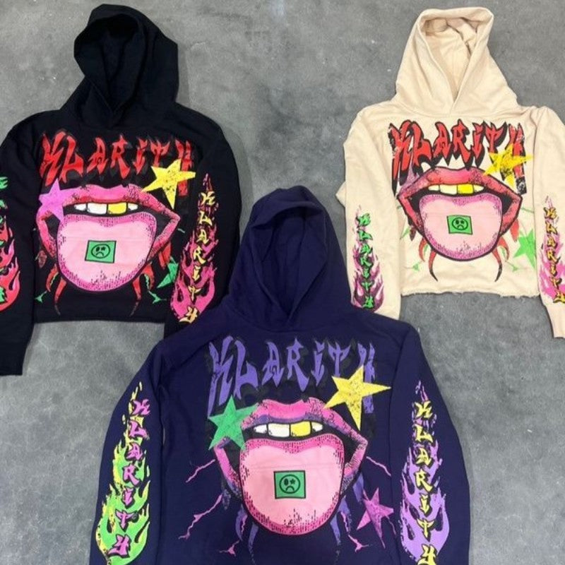 Long Sleeve Round Neck Retro Street Loose Casual Couple Pullover Sweater