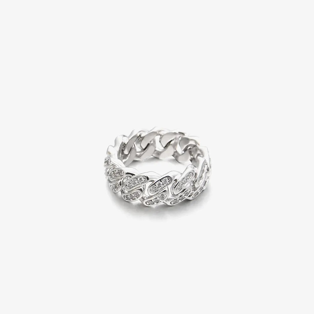 Cuban Ring  Full Diamond Cuban Ring Shines