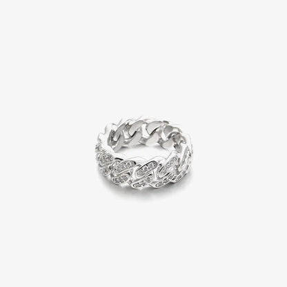 Cuban Ring  Full Diamond Cuban Ring Shines