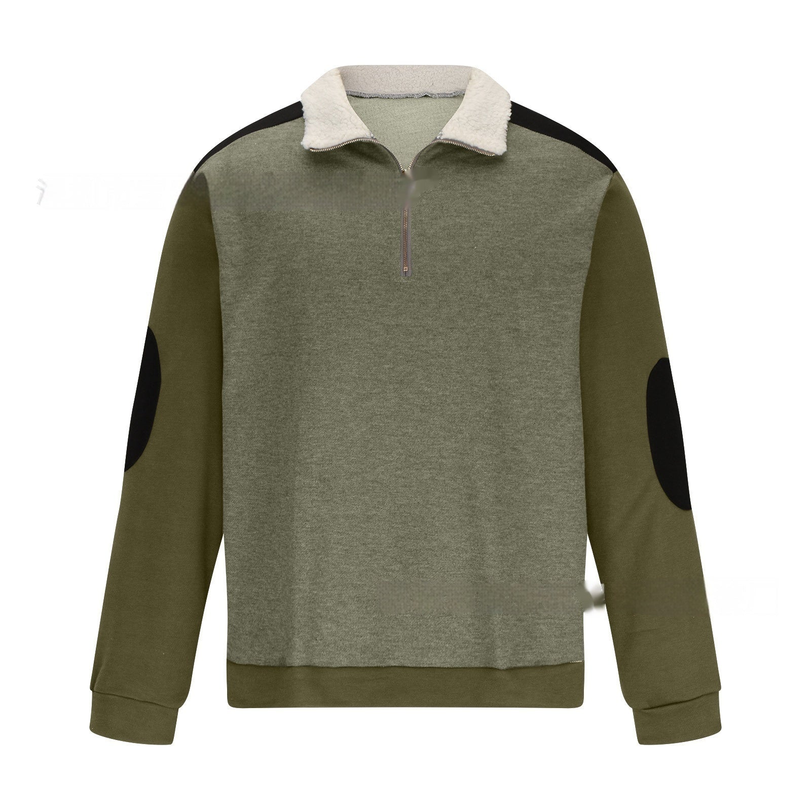 Long Sleeve Half Zipper Stitching Casual Fashion European And American Style Pullover Sweater - sumet.shop