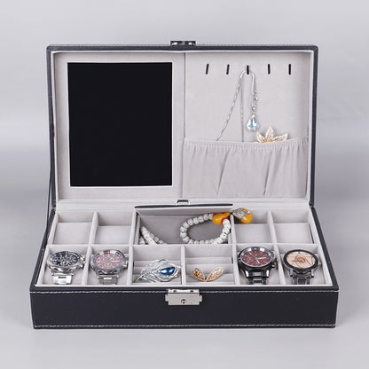 Leather 8-digit Watch Jewelry Gift Storage Display Box
