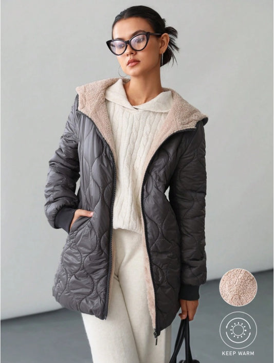 Aveloria Affinna Casual Quilted Loose Hooded Padded Coat Winter