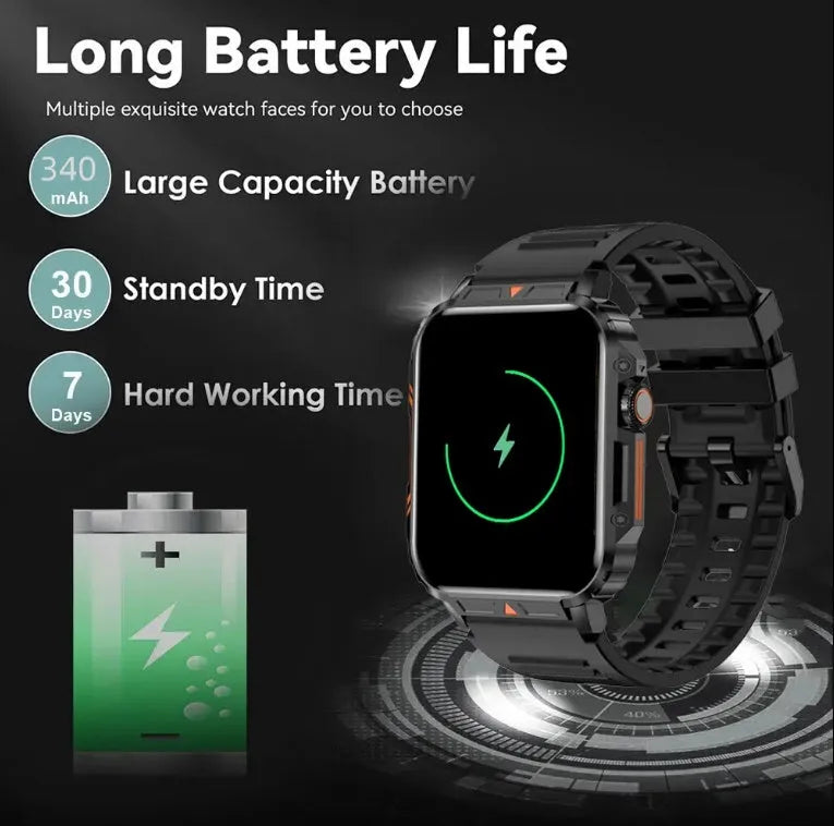 L81 Outdoor Sports Smartwatch Answer Call Big Battery Fitness Tracker Waterproof Smartwatch Men For IOS Android