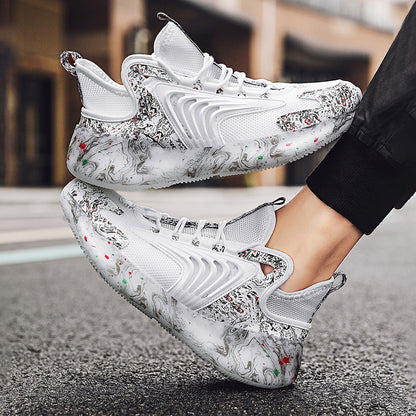 Low-top lace-up casual shoes