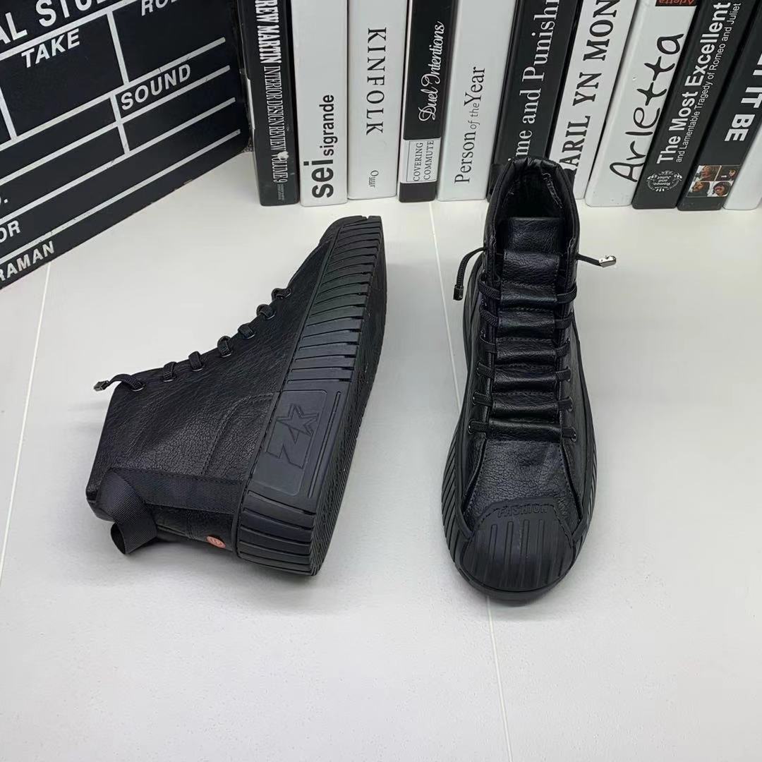 Casual Men's Boots Shoes All-match Warmth and Velvet Platform Casual Men's Shoes