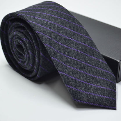 Man tie Wedding dress tie imitation wool plaid striped tie