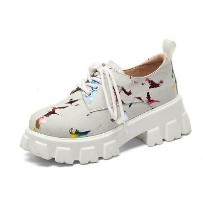 Round Toe Wedge Casual Shoes Camouflage Platform Round Toe Wedge Casual Shoes