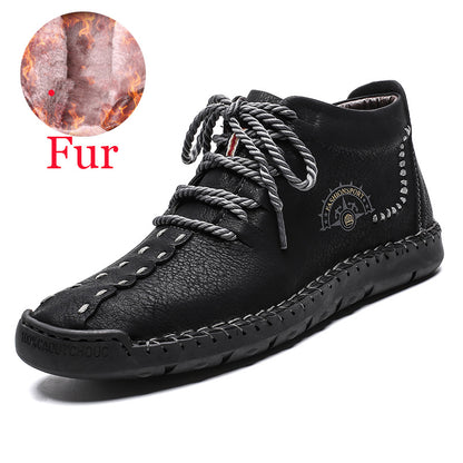 British lazy Boots soft winter men's sports style cotton shoes