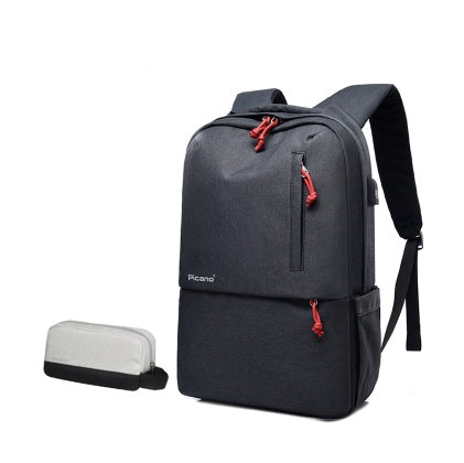 Computer bag backpack leisure student-functional USB charging knapsack