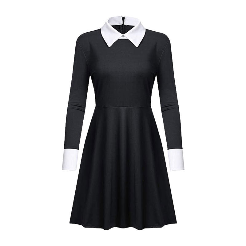 Halloween custom Wednesday Black Dress Cosplay