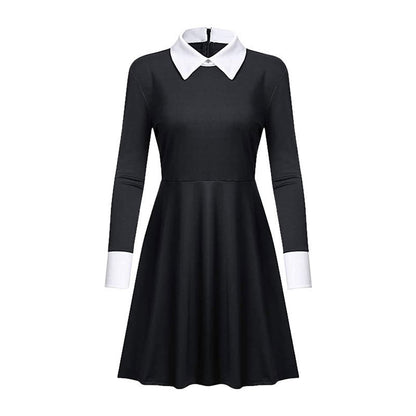 Halloween custom Wednesday Black Dress Cosplay