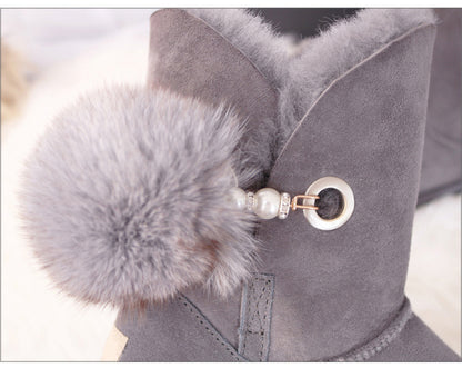 Sheepskin snow boots