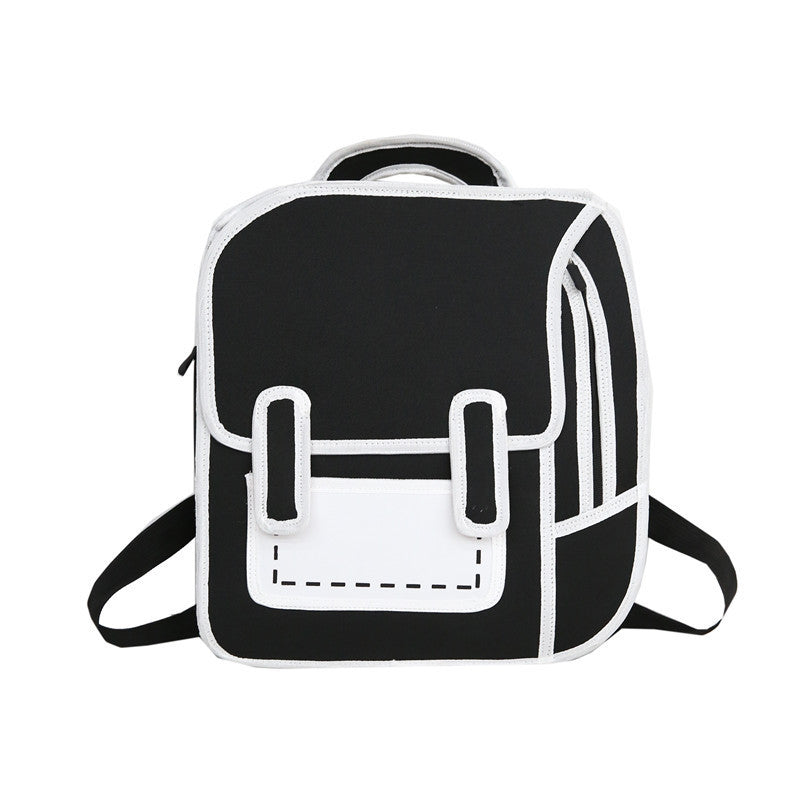 school bag Comic bag 2D3D three-dimensional school bag