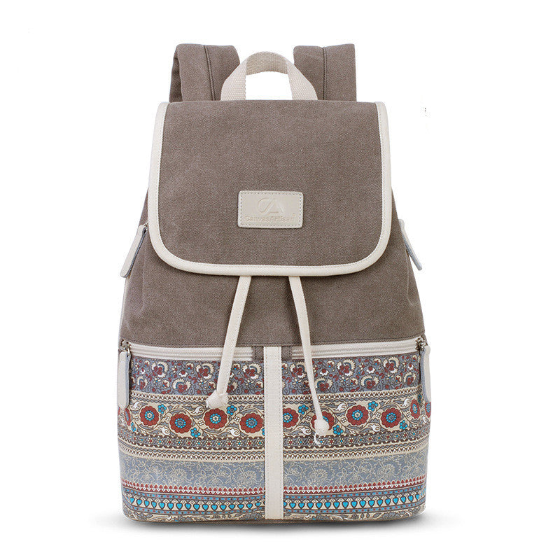 backpack College style women's canvas retro backpack