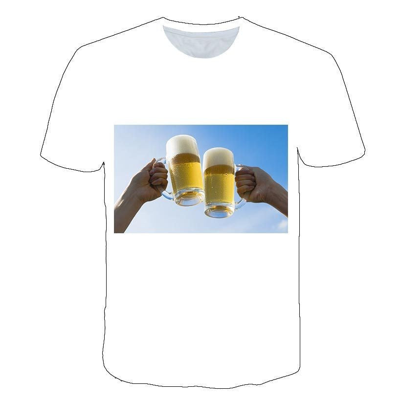 Short-sleeved T-shirt Men's Fashion Casual 3D Short-sleeved T-shirt