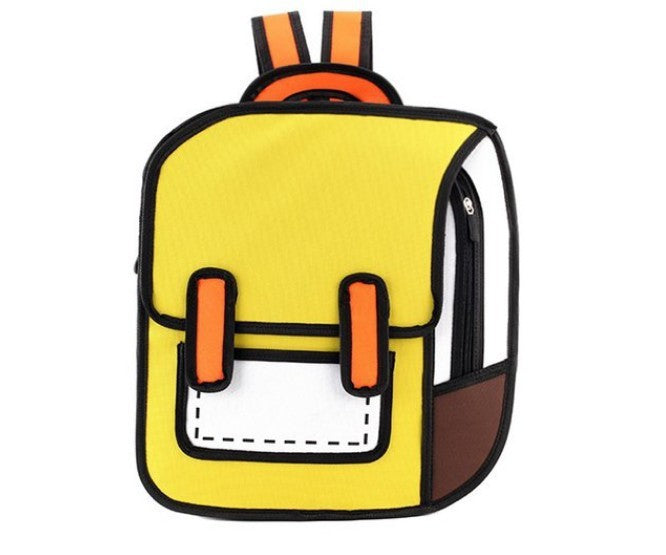 school bag Comic bag 2D3D three-dimensional school bag