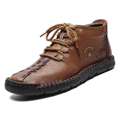 British lazy Boots soft winter men's sports style cotton shoes