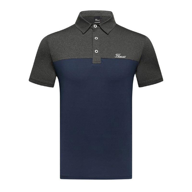 Golf Clothing Men's Short-sleeved T-shirt Solid Color Loose Wicking POLO Shirt Sportswear