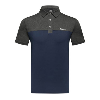 Golf Clothing Men's Short-sleeved T-shirt Solid Color Loose Wicking POLO Shirt Sportswear