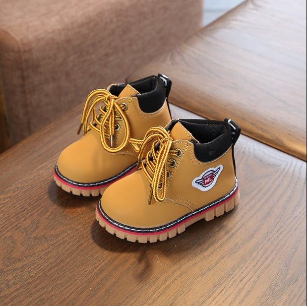 boys boots boys winter shoes Baby cotton shoes autumn and winter new female treasure 1-3 years old 2 warm plus velvet children Martin boots boys winter shoes tide