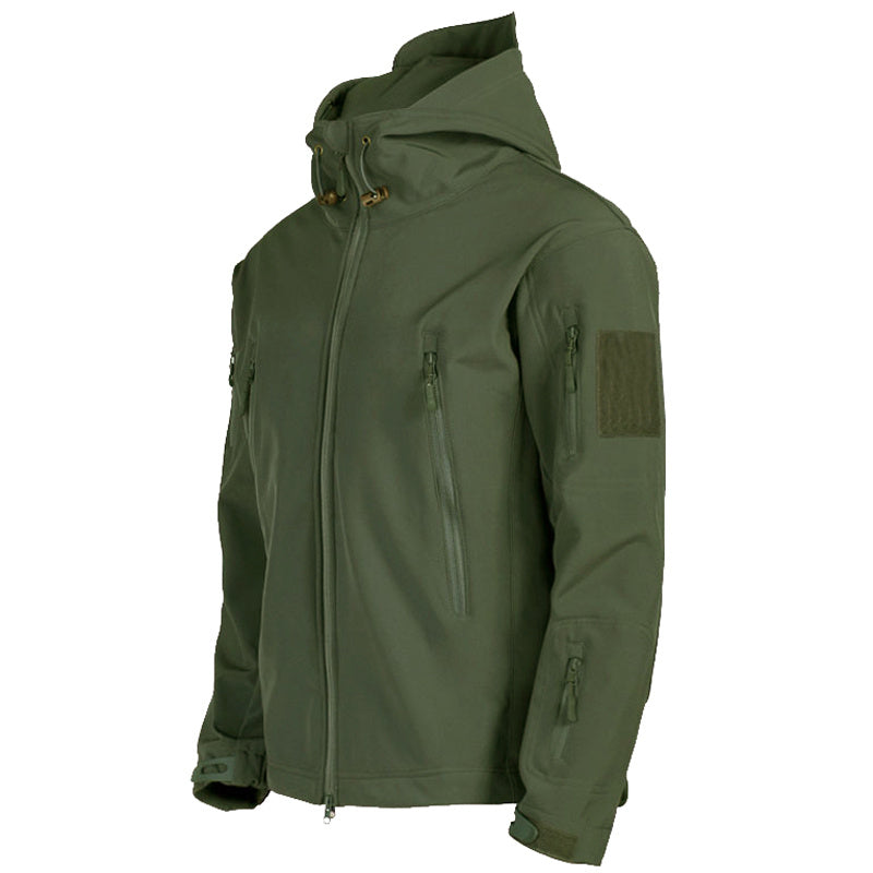 Windproof Hooded Jacket Soft Shell Jacket Men Windproof Hooded Jacket