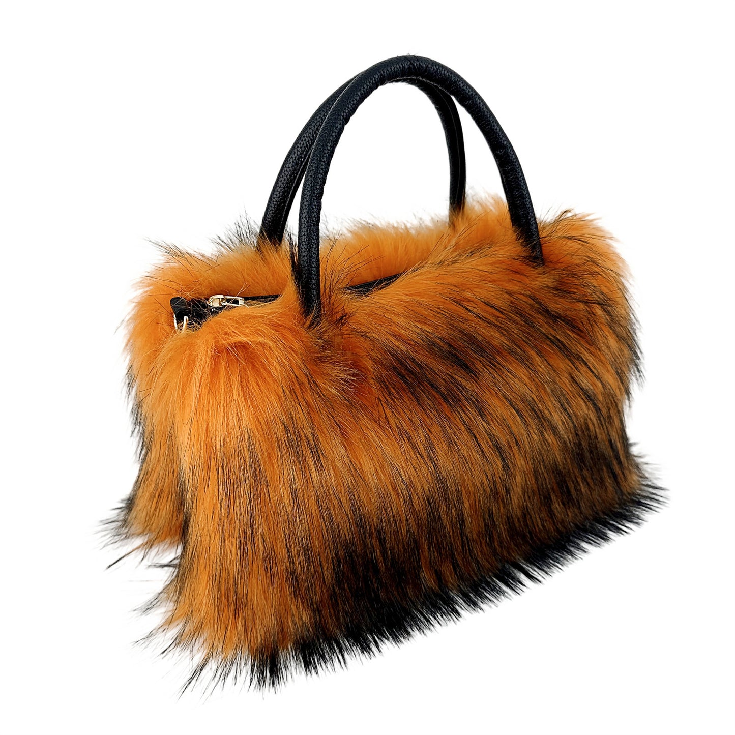 European And American Square Plush Bag Artificial Fur Raccoon Fur Portable Large Capacity Totes