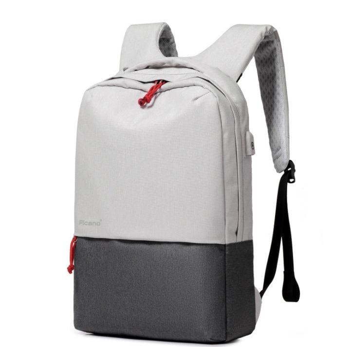 Computer bag backpack leisure student-functional USB charging knapsack