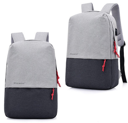 Computer bag backpack leisure student-functional USB charging knapsack