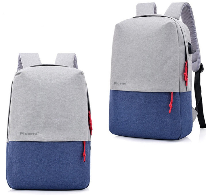 Computer bag backpack leisure student-functional USB charging knapsack