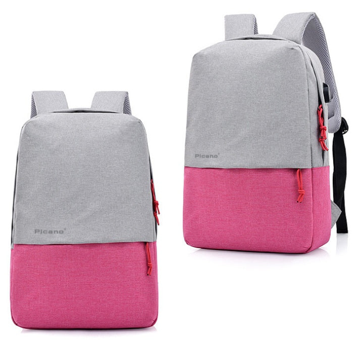 Computer bag backpack leisure student-functional USB charging knapsack