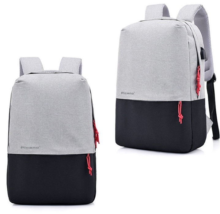 Computer bag backpack leisure student-functional USB charging knapsack