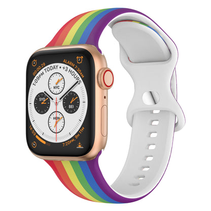 Compatible with Apple, Silicone Strap New Figure 8 Buckle Iwatch6 SE Silicone Printed Strap