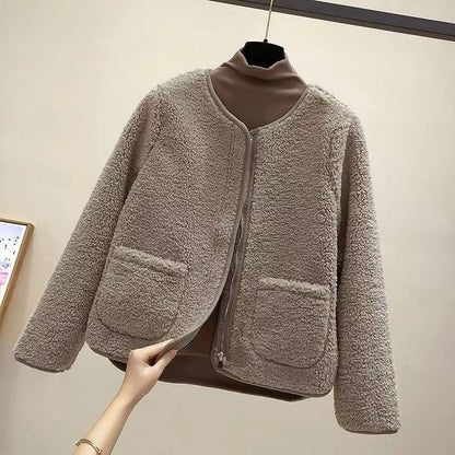 Springautumn New Round Neck Short Long Sleeve Top