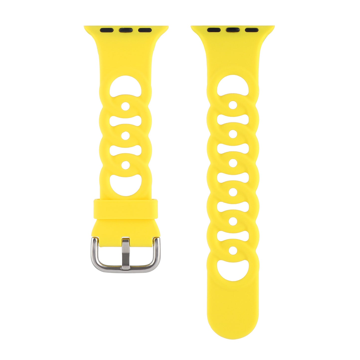 Solid Color Circle Hollow Silicone Strap