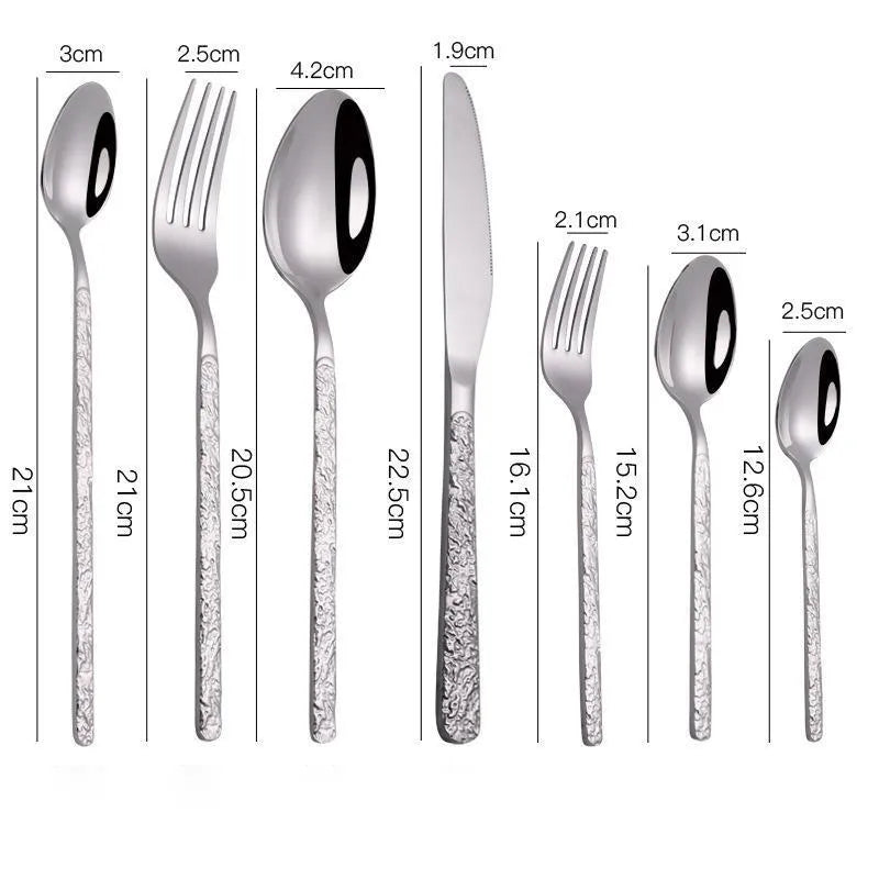 Embossed Textured Handle Steak Cutlery Western Cutlery