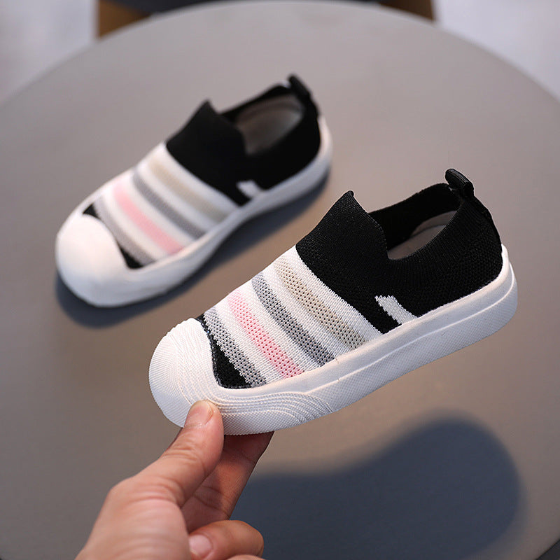 Kids Breathable Casual Shoes Candy-colored Flying Woven Breathable Casual Shoes