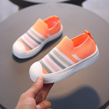 Kids Breathable Casual Shoes Candy-colored Flying Woven Breathable Casual Shoes