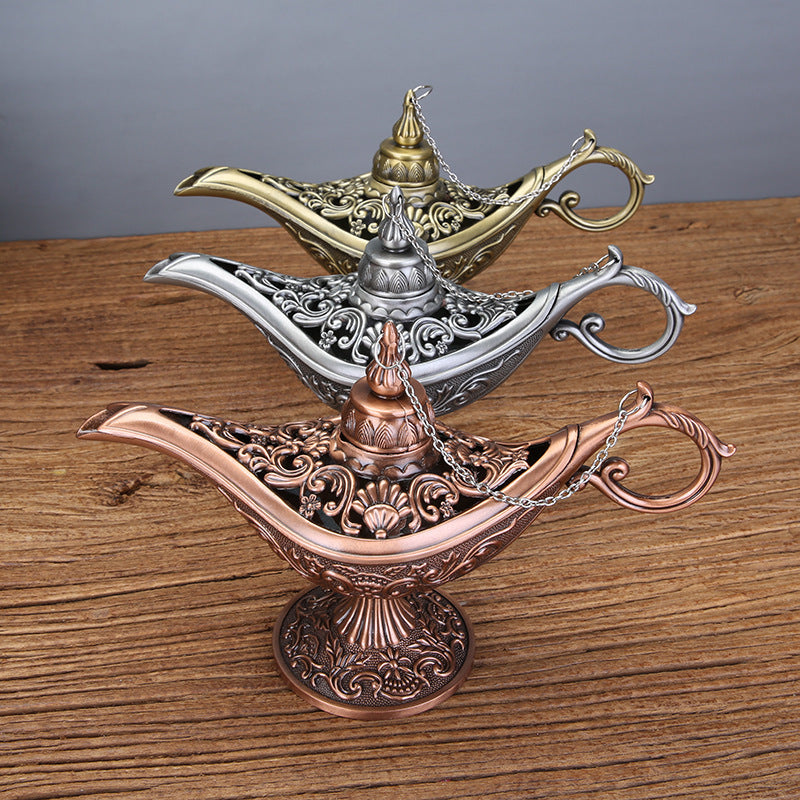 Zinc Alloy Magic Lamp Fairy Tale Magic Lamps Home Decoration Metal Crafts